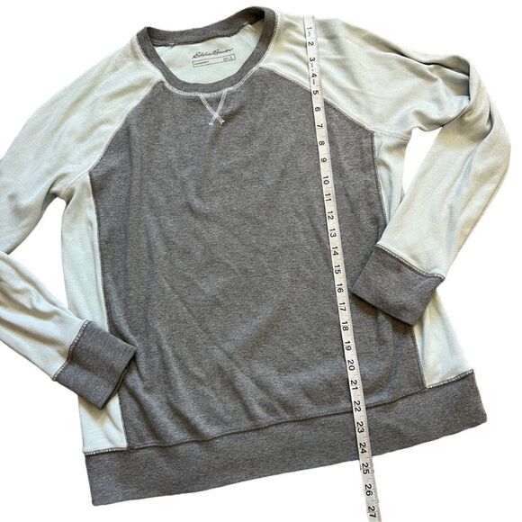 EDDIE BAUER Mint & Grey Colour Blocked Pullover Casual Sweatshirt L - Picture 6 of 7